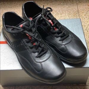 Used Men Prada Sneaker Sz 12 (4E1830) Eagle Nero